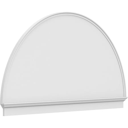 Ekena Millwork Half Round Smooth Architectural Grade PVC Combination Pediment, 86"W x 49-3/4"H x 2-3/4"P PEDPC086X500HRO00